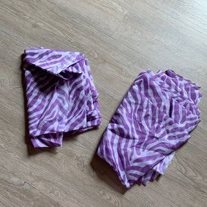 Two sheer curtains panels